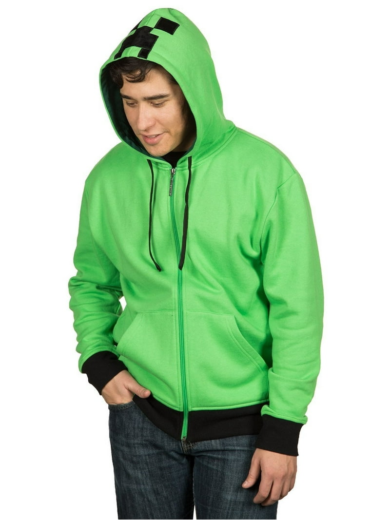 Creeper Zip Adult Creeper Hoodie Minecraft Creeper Anatomy Men's