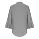 thumbnail image 5 of Camisas Para Mujer Camisetas de Gran Tamaño Mangas 3/4 Suéter de Moda Informal Blusas Con Cuello en V Camiseta Sólida Odeerbi ODB134913, 5 of 7