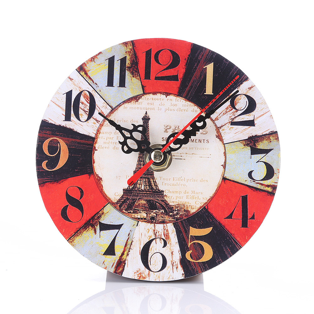 Home Decor,for Easter Day B Vintage Style Antique Wood Wall Clock for Home Kitchen Office