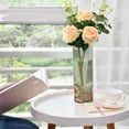 thumbnail image 6 of Haosy Plastic Flower Vase 11.8 inch Tall Clear Cylindrical Vases for Centerpieces Home Wedding Decor Vintage Sunflowers and Wildflower, 6 of 6