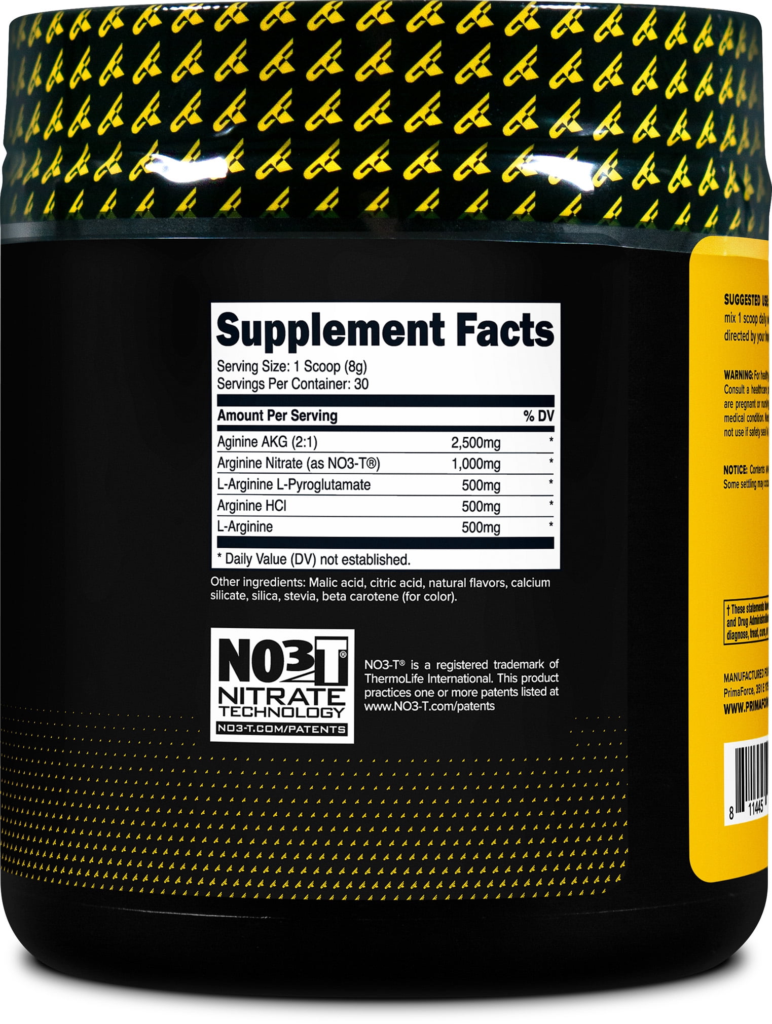Primaforce L-Arginine Complex Powder (30 Servings Per Bottle) (Peach Mango) Powerful Protein Building Supplement for Maximum Gains