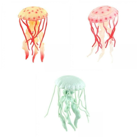 lionlar 3pcs Educational Jellyfish Model Creatures Model Figures Simulation Model