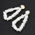 thumbnail image 2 of Pendientes de gancho de  de triángulo grande geométrico bohemio joyería de mujer Blanco jinwen Pendientes de gota con cuentas geométricas, 2 of 8