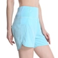 thumbnail image 2 of FEDTOSING Women Athletic Shorts Elastic Running Shorts Quick Dry Gym Blue Workout Shorts Liner 4",up to Size 2XL, 2 of 5