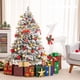 thumbnail image 1 of Árbol de Navidad flocado preiluminado Costway 135 cm 120 luces LED, 1 of 4