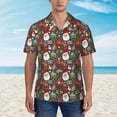 thumbnail image 2 of Sikiie Merry Christmas Print Men's Hawaiian Shirt, Summer Beach Button Pocket Short Sleeve T-Shirt,Large, 2 of 7