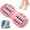 Pink, variant on Portable Double Foot Massage Roller for Plantar Fasciitis Relief,Foot Massage Roller with Acupressure Therapy,Pain Relief, Stress Relief & Improved Circulation, Reflexology Tool for Home & Office Use