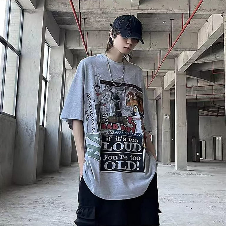 Men's Casual Short Sleeve T-shirt Women's Street Trend Hip Hop