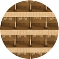 thumbnail image 1 of Ahgly Company Tapis d'Intérieur Ronds Transitionnels Orange Lavables à la Machine, 5 Pieds Rond, 1 of 7