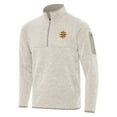 thumbnail image 2 of Men's Antigua Oatmeal Boston Bruins Fortune Quarter-Zip Pullover Jacket, 2 of 3