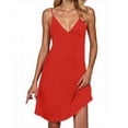 thumbnail image 1 of Robe Sans Manches à Col en V Aguichant Imprimée Unie pour Femmes, Robe Portefeuille pour Femmes, Robe Midi de Plage pour Femmes, Robe d'Été Décontractée pour Femmes, Longue Robe pour Femmes en Chiffon, 1 of 3
