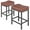 Brown, variant on Magshion 26.5" Upholstered Counter Bar Stool Set of 2, Backless PU Leather Saddle Seat Barstools for Kitchen Island, Metal Frame, Camel