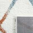 thumbnail image 6 of SAFAVIEH Berber Phyliss Abstract Polyester Shag Area Rug, Ivory/Multi, 7' x 7' Round, 6 of 8