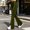Army Green womens high waist flare pants a1, variant on Flare Yoga Pants for Women Soft High Waist Bootcut Leggings Split Hem Contrasting Lines Bootleg Pants Gym Sports Pants, Wine S