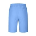 thumbnail image 5 of JNGSA Mens Classic Fit Shorts,Men Casual Solid Color Elastic Waist Shorts with Pocket Straight Shorts Mens Drawstring Shorts Mens Slimming Fit Shorts Light Blue XXL, 5 of 6