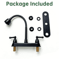 thumbnail image 7 of RV Kitchen Faucet,RV Camper Faucet Non-Metallic with 2 Handles Flexible Spout 360 Swivel 2-Function Sprayer for Campers,Trailers,Motorhomes,Fits 2-hole/3-hole 8-inch sinks,Matte Black, 7 of 7