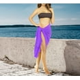 thumbnail image 2 of HAPPY BAY Women's Summer Beachwear Sarong Coverups Beach Wraps Skirt Swimwear Bikini Swim Cover ups One Size Simple, Violet, 2 of 5