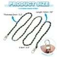 thumbnail image 2 of Uxcell Leather Purse Handle Strap, 55 Inch DIY Chain Strap Replacement for Handbag Shoulder Bag, Black, 2 of 7