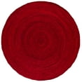 thumbnail image 2 of SAFAVIEH Braided Calvin Transitional Cotton Reversible Area Rug, Red, 8' x 8' Round, 2 of 11