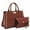 Brown, variant on Dasein Purses and Handbags for Women Satchel Bags top Handle Shoulder Bag Work Tote Bag with Matching Wallet