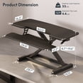 thumbnail image 3 of FitStand Home Office Height Adjustable Standing Desk Converter Black 40" U-Shape with Keyboard Tray, 3 of 7