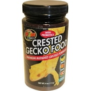 Zoo Med Crested Gecko Food Premium Blended Tropical Fruit Dry Food , 4oz