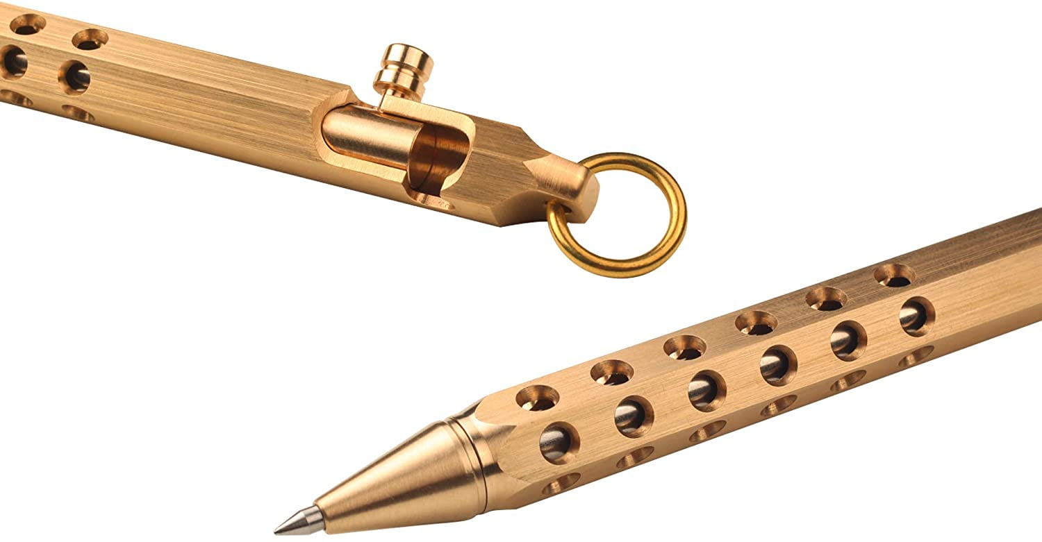 SMOOTHERPRO Solid Brass Bolt Action Pen Square 1 Count (Pack of 1