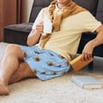 thumbnail image 2 of Cauagu Brown French Bulldog Print Pajama Bottoms for Men Sleep Pajama Shorts Elastic Waistband Sleep Pajama Short Men's PJ Shorts -3X-Large, 2 of 6