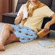 thumbnail image 5 of Balery Brown French Bulldog Pantalones cortos de pijama de punto de algodón para hombre con cinturilla y bolsillos-3X-Large, 5 of 6