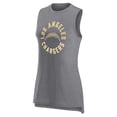 thumbnail image 2 of Women's Fanatics  Heather Gray Los Angeles Chargers What Goes Around Tank Top, 2 of 3