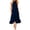 D-Navy, variant on BLTIBY Elegant Sleeveless Dress for Women Keyhole Neckline Solid Color Pleated Waisted Slim Fit Dresses for Office Evening White XXL