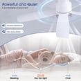 thumbnail image 2 of Ventilador de techo Wiviniya de 46 pulgadas con luces y mando a distancia, color blanco, 2 of 8
