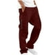 thumbnail image 1 of Ceisia Men's Solid Color Straight Leg Cargo Pants with Multi-Pockets for Outdoor & Casual Wear Wine XL Gifts, 1 of 5