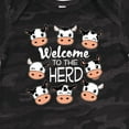 thumbnail image 4 of Inktastic Welcome to the Herd with Cute Black and White Holstein Cows Boys or Girls Baby Bodysuit, 4 of 5