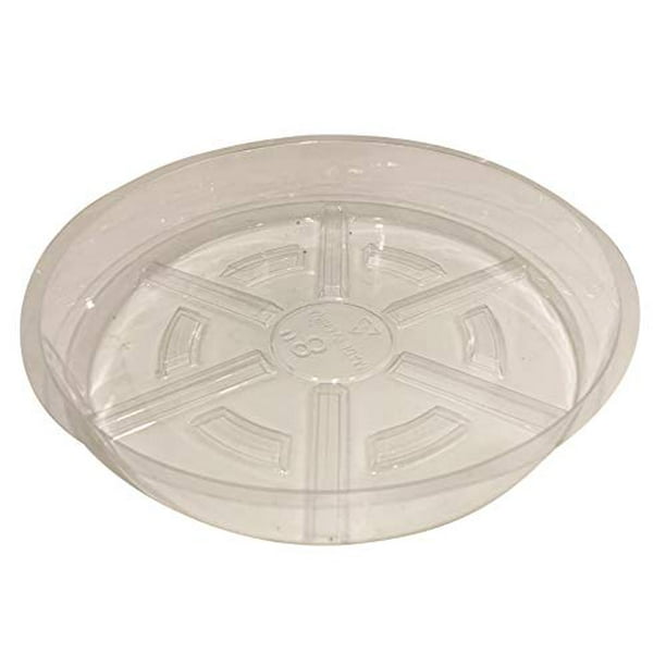 8 Inch Clear Plastic Plant Saucers Drip Trays (Pack of 10) Walmart