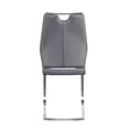 thumbnail image 5 of Set of Two Light Gray Faux Leather Cantilever Chairs, 5 of 7