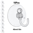 thumbnail image 3 of 10PCS Reusable PVC Suction Cup with Strong Hook for Glass Home Decor, 3 of 10