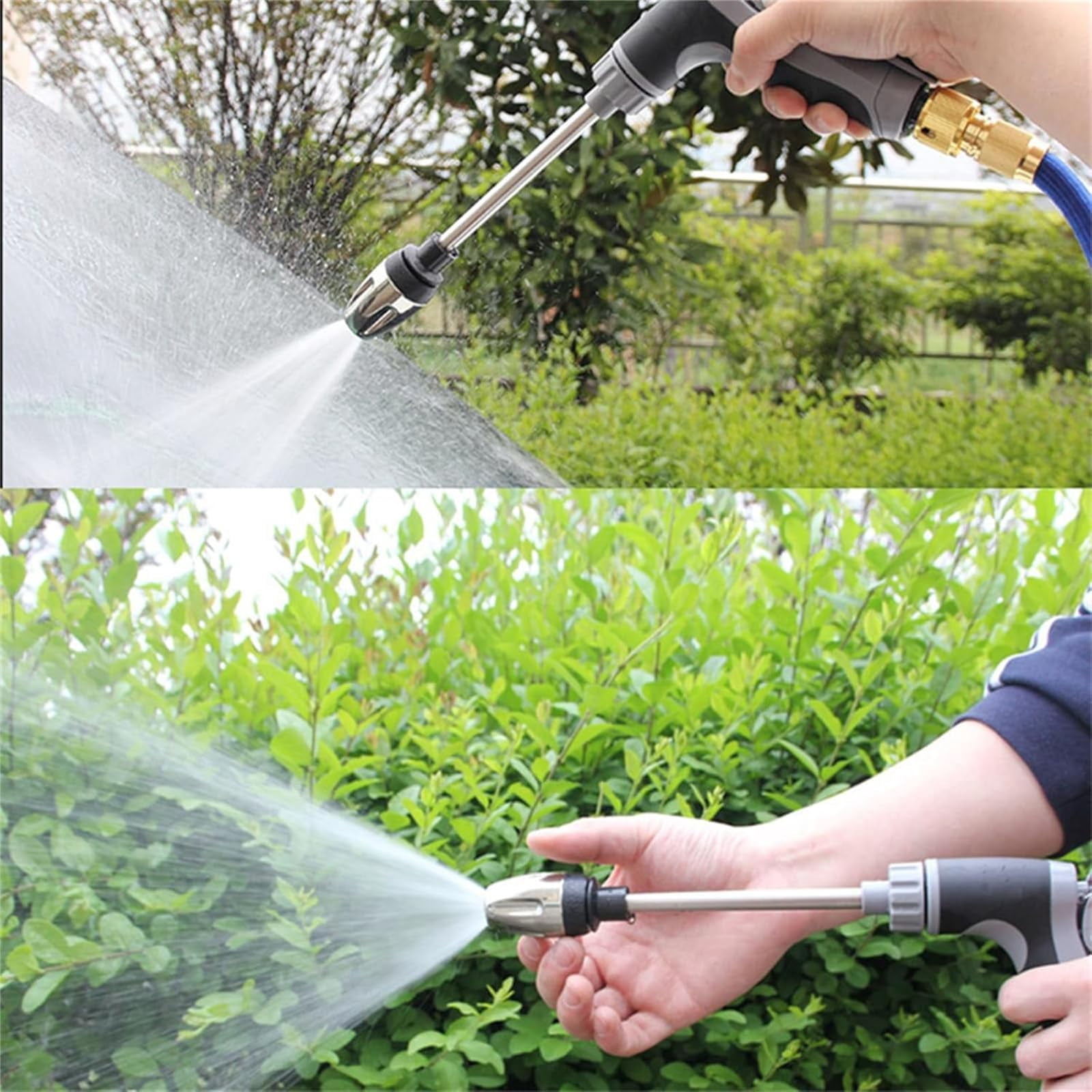 Turn Any Hose into a Pressure Washer, Stainless Steel Attachment for Garden Hoses, Universal Fit for 1/2" Pipe for Outdoor Cleaning