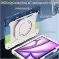 thumbnail image 4 of Iokmax for iPad Air 13 Inch Case M2 2024 with HD Screen Protector & Shoulder Strap & Pen Holder [ 15FT Drop Protection] Heavy Duty Military Case for iPad Air 13 M2 - Rotating Stand for Kids, 4 of 6