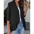thumbnail image 3 of Cardigan for Women Solid Color Kimono Cardigans Ruffles Edge Summer Cardigan Alsol Lamesa, 3 of 4