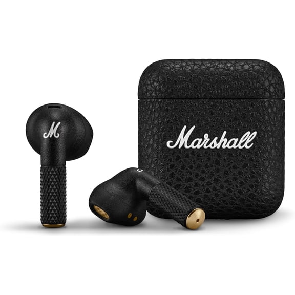 Audífonos Inalámbricos Marshall Minor Iv Bluetooth Color Negro Luz Negro
