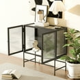 thumbnail image 3 of Roomfitters Fluted Glass Sideboard Buffet Cabinet, Minimalist Credenza with Storage, Modern Wine Bar Cabinet for Liquor, Console Table with Dual Doors, Dining Room, Living Room, Hallway (Black), 3 of 6