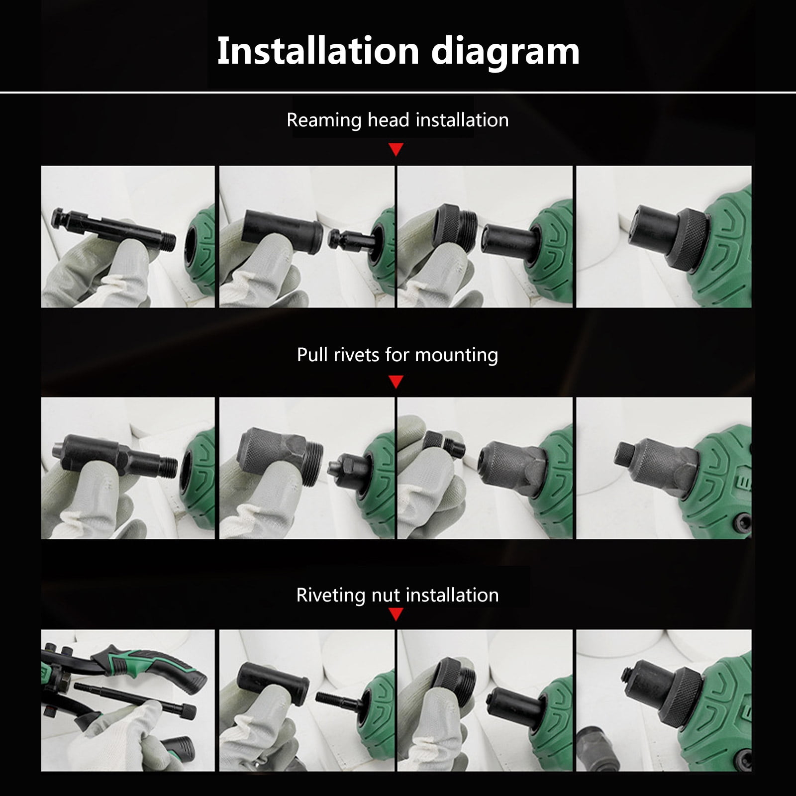 Heavy Duty Hand Threaded Rivet Guns Riveter of Sleeve Rivnut Tool For Auto Car Hand Riveter Manual Rivet Tools