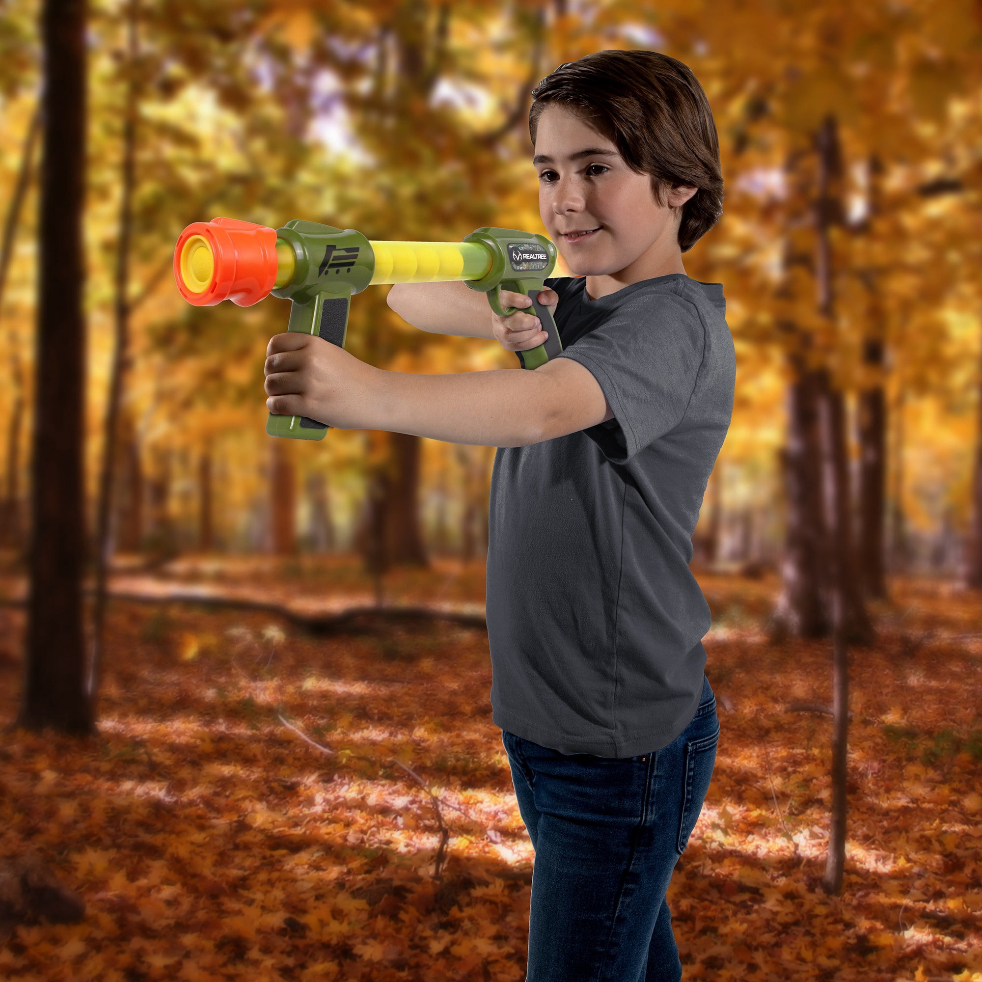 RealTree: Foam Blaster Set - NKOK, Pump Action Launches Foam Balls, Includes 10 Foam Balls, 6 Cups For Targets, Ages 6+