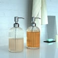 thumbnail image 3 of SuChun Blue Juice Large Capacity Glass Style Soap Dispenser Bottle Refillable Cosmetic Lotion Container For Shampoo Body Wash And Lotion And Design For Home Clear, 3 of 4
