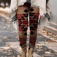 thumbnail image 2 of Women Fleece Lined Leggings Casual Elastic High Waist Fashion Graphic Print Winter Thick Warm Sport Gym Pants(Khaki,L), 2 of 5
