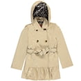 thumbnail image 2 of Pink Platinum Girls 7-16 Ruffled Trench Coat (Khaki 7/8), 2 of 2