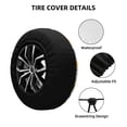 thumbnail image 2 of Bingfone Autumn Pumpkins Blooms Spare Tire Cover Weatherproof Universal Wheel Protectors for RV Camper Travel Trailer SUV Truck-17 inch, 2 of 8