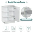 thumbnail image 4 of Hassch Pantry Cabinets with Shelves, Adjustable Plates Free-Standing Storage Cabinet for Living Room, Bedroom, Home Office, White, 4 of 10