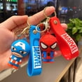 thumbnail image 2 of LLavero de dibujos animados de Marvel, Spiderman, Iron Man, Hero, Anime, vengadores, Spiderman, figura de Metal, joyería para llaves de coche, juguetes Gif, 2022 qiuyongming unisex, 2 of 2